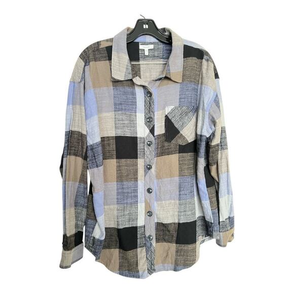 Maurices Multicolored Plaid Shirt Size L - Picture 1 of 5